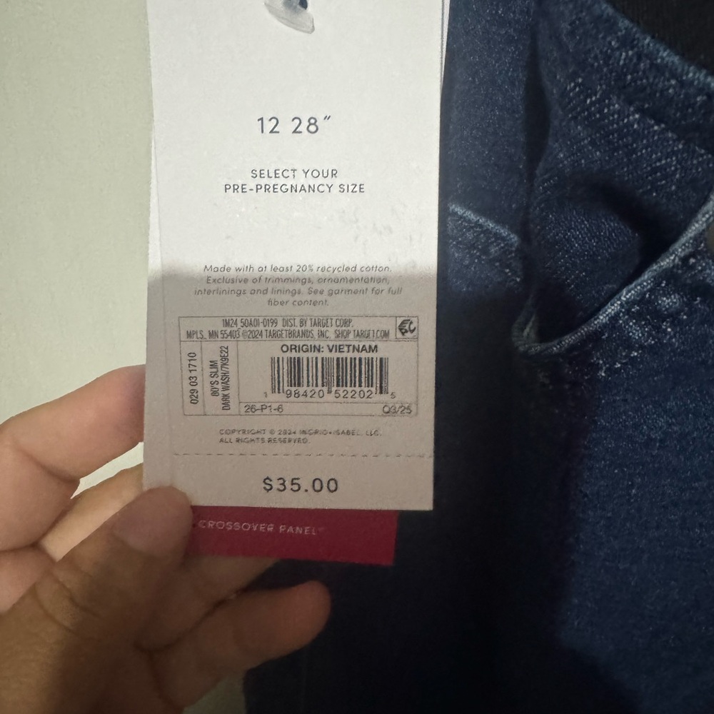 Isabel Maternity by Ingrid & Isabel Blue Straight Leg Jeans - Picture 7 of 7